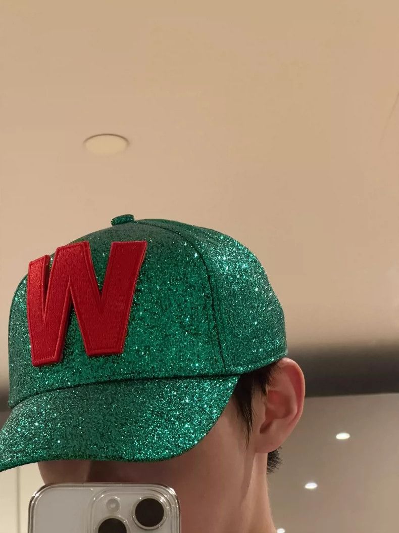 Walter Van Beirendonck Walter Van Beirendonck Green Glitter Hat - dmc Size ONE SIZE - 5 Thumbnail