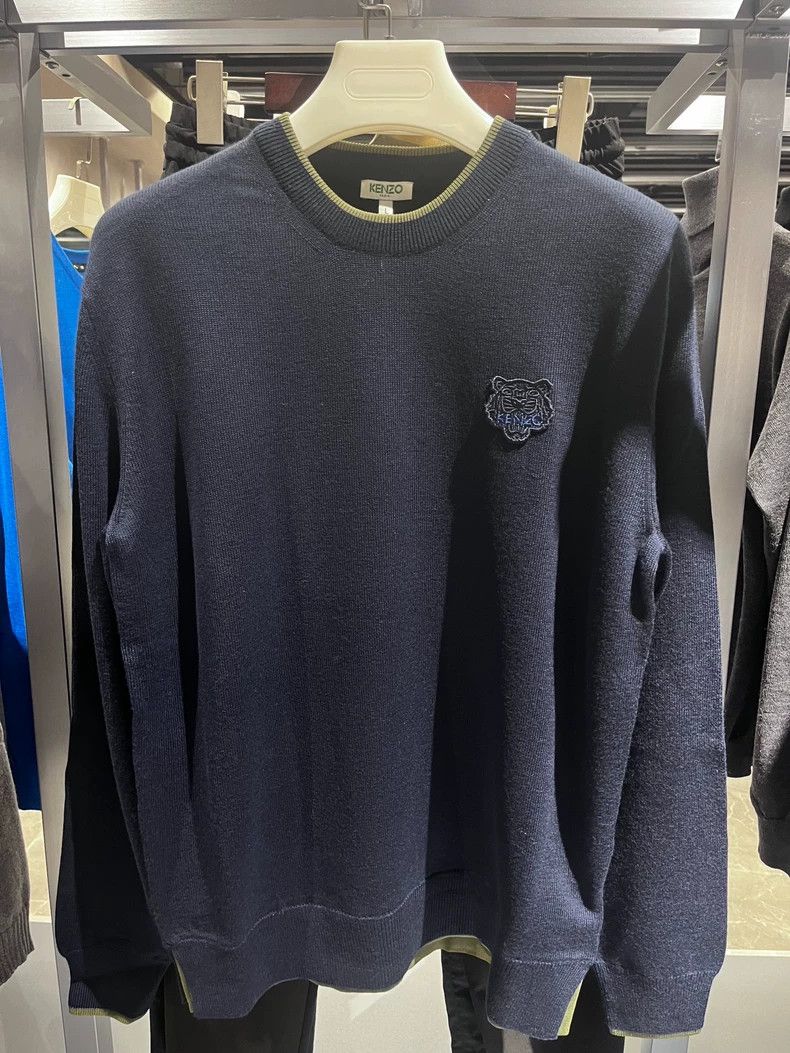 Kenzo KENZO Men's Tiger Emblem Sweater - dmc Size US M / EU 48-50 / 2 - 2 Thumbnail