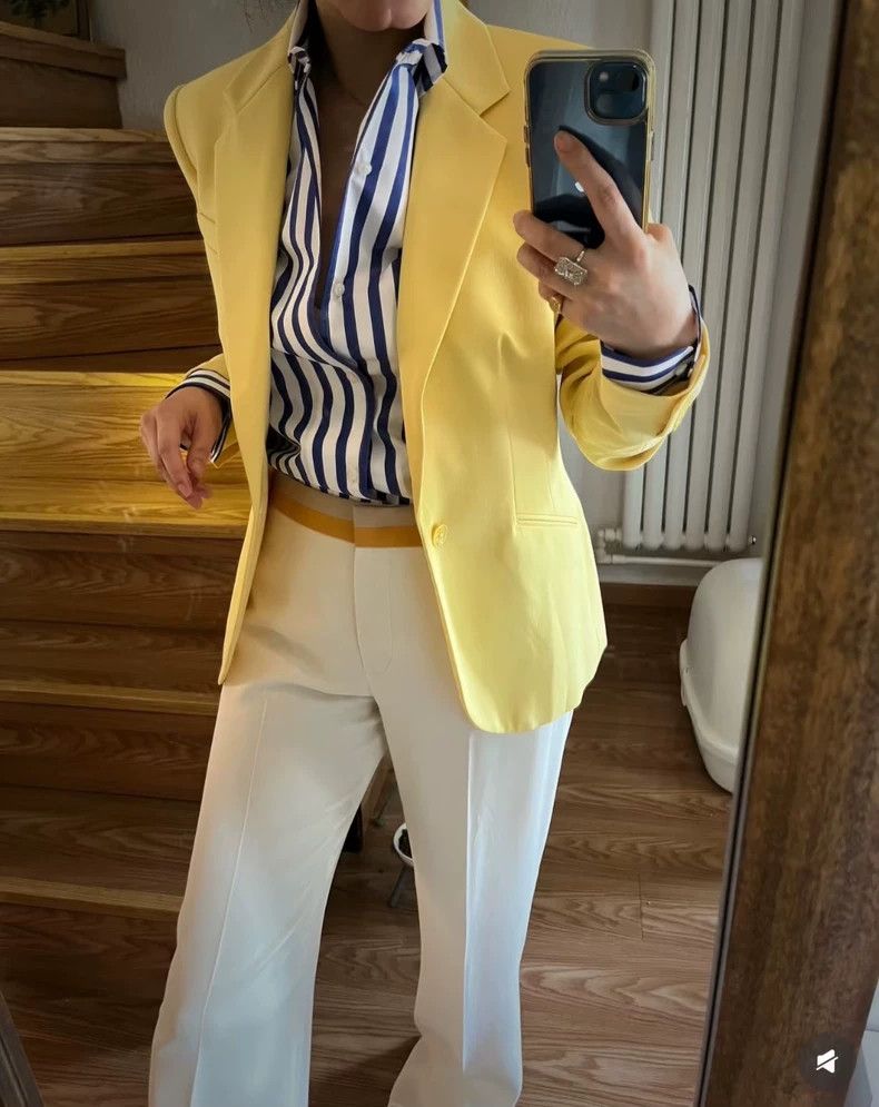 Ralph Lauren Purple Label Ralph Lauren Purple Label Yellow Blazer - dmc Size US S / EU 44-46 / 1 - 4 Thumbnail