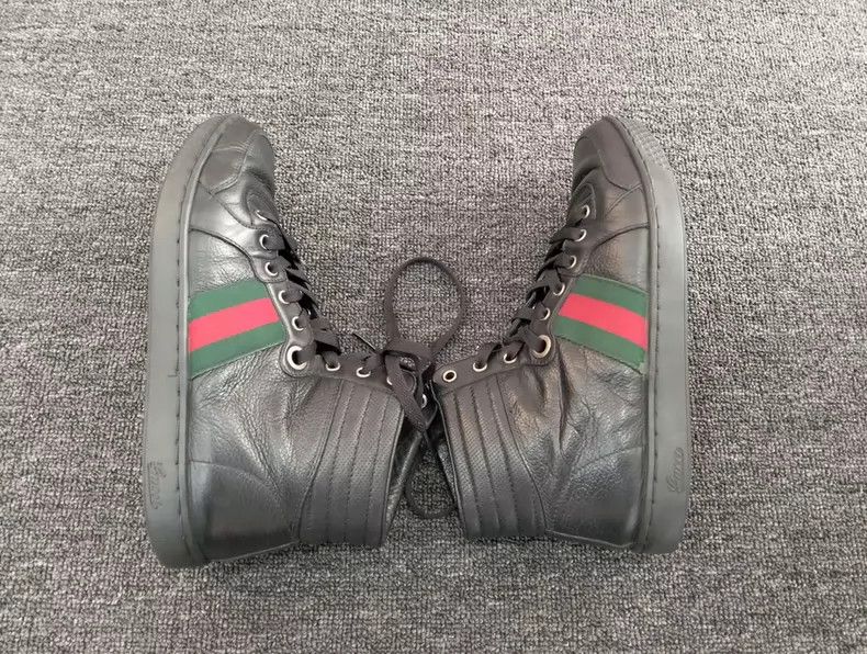 Gucci Gucci High-Top Leather Sneakers - dmc Size US 9.5 / EU 42-43 - 4 Thumbnail