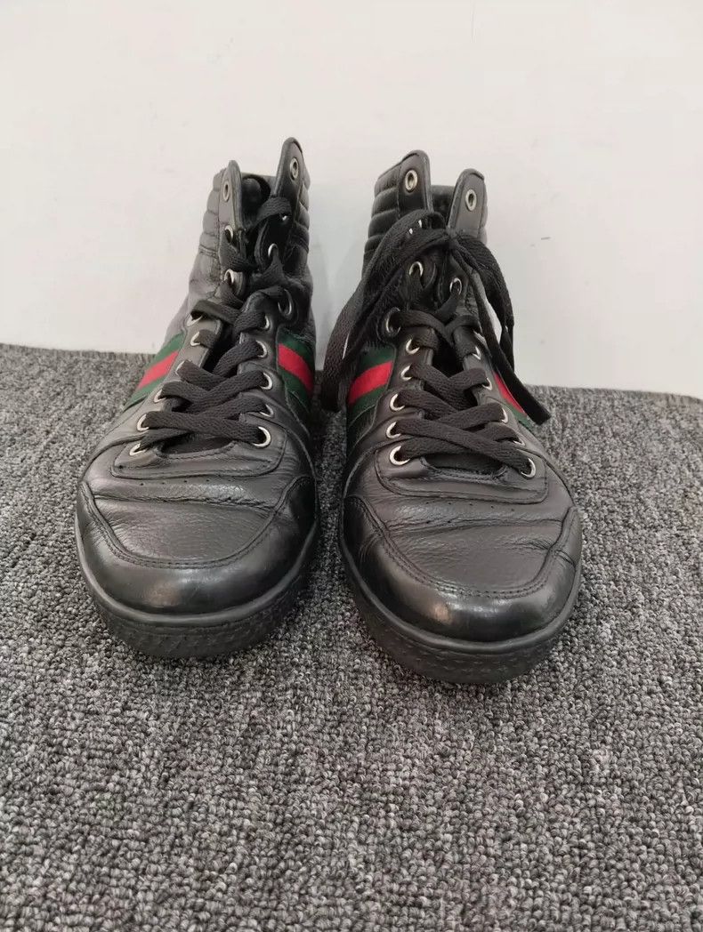 Gucci Gucci High-Top Leather Sneakers - dmc Size US 9.5 / EU 42-43 - 7 Thumbnail