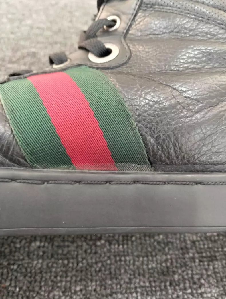 Gucci Gucci High-Top Leather Sneakers - dmc Size US 9.5 / EU 42-43 - 6 Thumbnail
