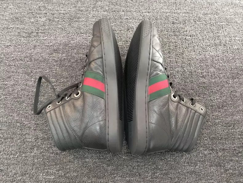 Gucci Gucci High-Top Leather Sneakers - dmc Size US 9.5 / EU 42-43 - 5 Thumbnail