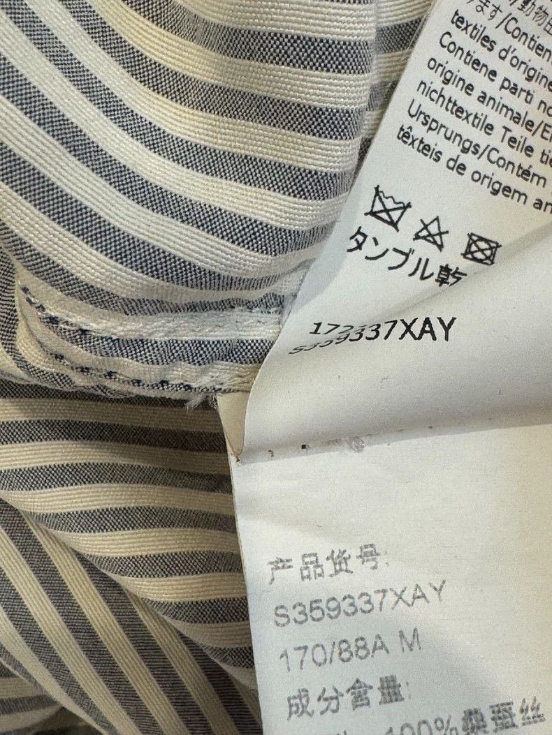 Loewe Loewe Gray White Striped Silk Shirt - dmc Size US M / EU 48-50 / 2 - 6 Thumbnail