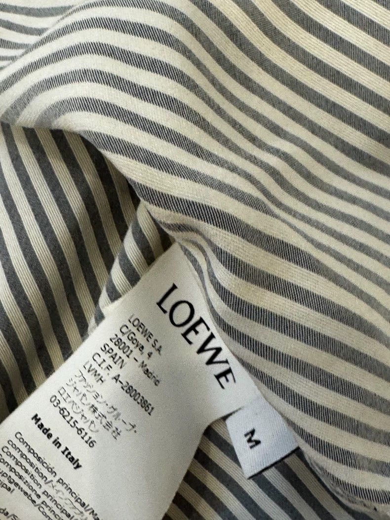 Loewe Loewe Gray White Striped Silk Shirt - dmc Size US M / EU 48-50 / 2 - 5 Thumbnail