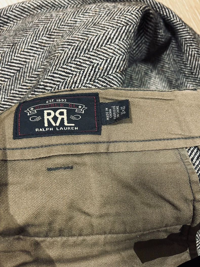 RRL Ralph Lauren RRL 2021 Herringbone Wool Casual Pants - dmc Size US 32 / EU 48 - 4 Thumbnail