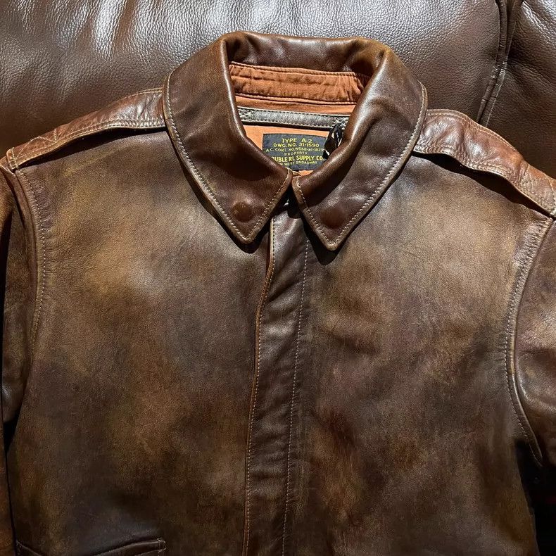 RRL Ralph Lauren RRL A2 Flight Leather Jacket - dmc Size US S / EU 44-46 / 1 - 2 Thumbnail