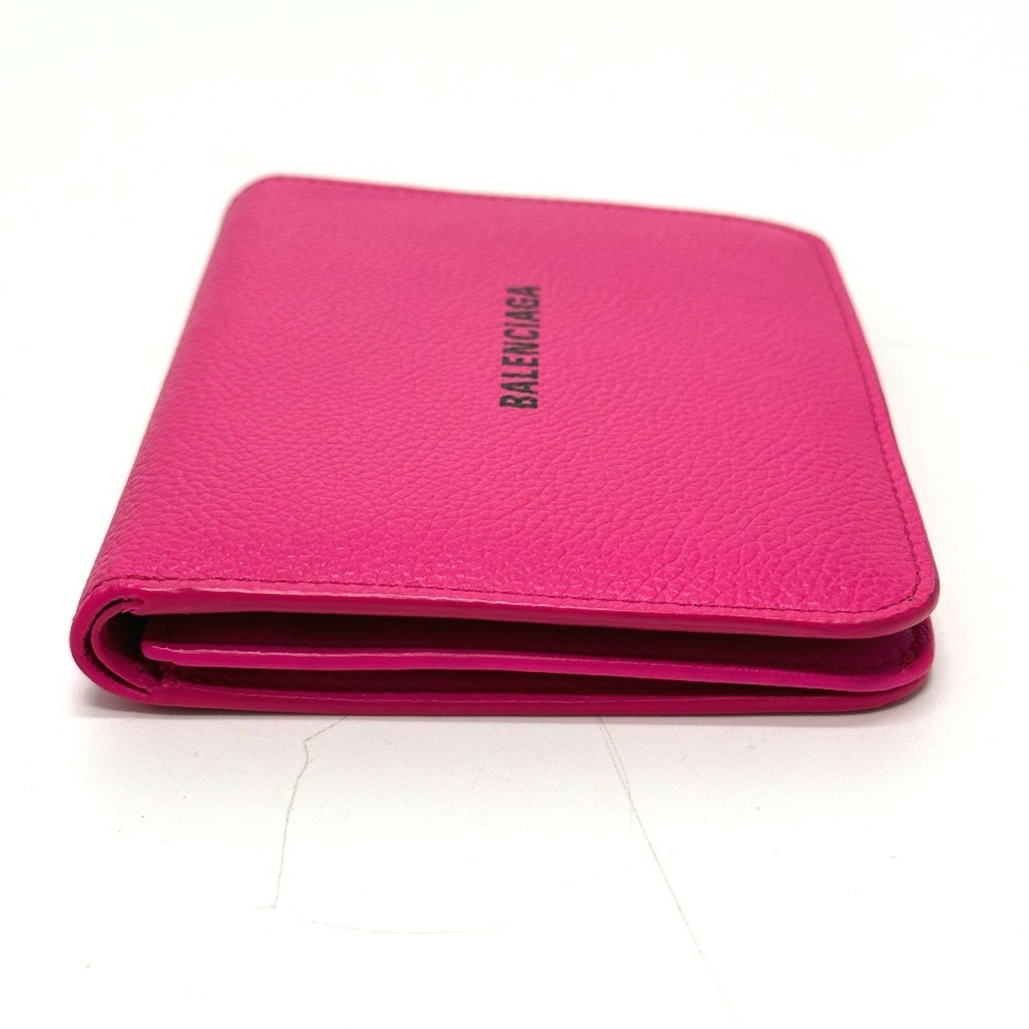 Balenciaga BALENCIAGA Logo Ville Medium Wallet, Bi-fold Leather, Unisex, Pink Size ONE SIZE - 6 Thumbnail