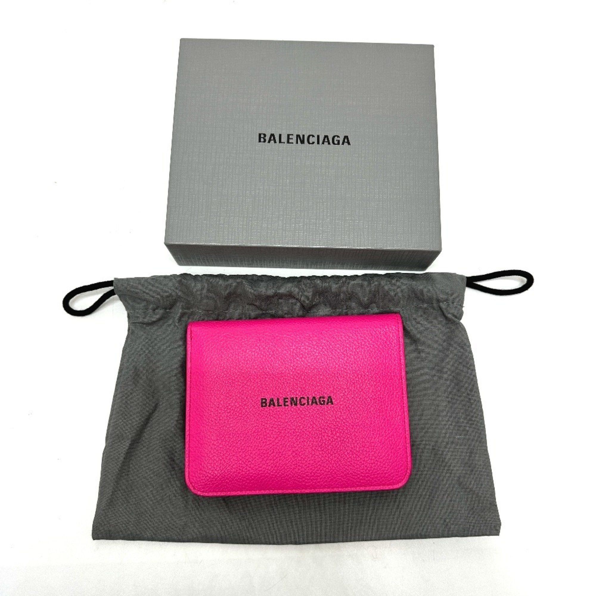 Balenciaga BALENCIAGA Logo Ville Medium Wallet, Bi-fold Leather, Unisex, Pink Size ONE SIZE - 16 Thumbnail