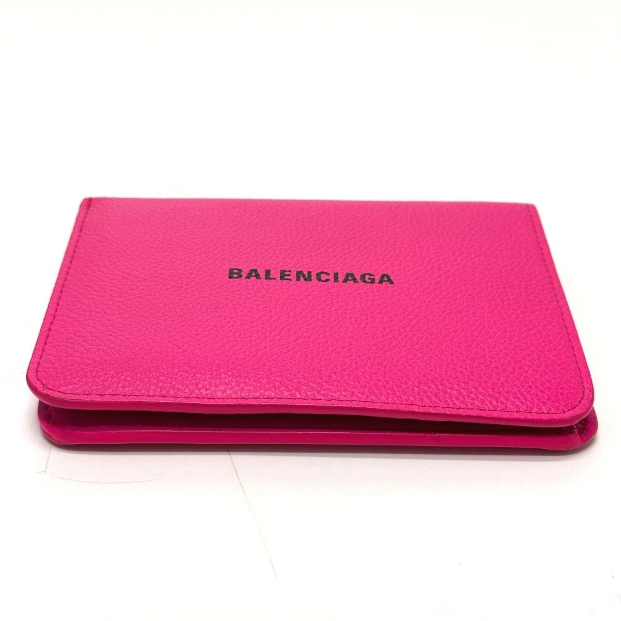 Balenciaga BALENCIAGA Logo Ville Medium Wallet, Bi-fold Leather, Unisex, Pink Size ONE SIZE - 3 Thumbnail