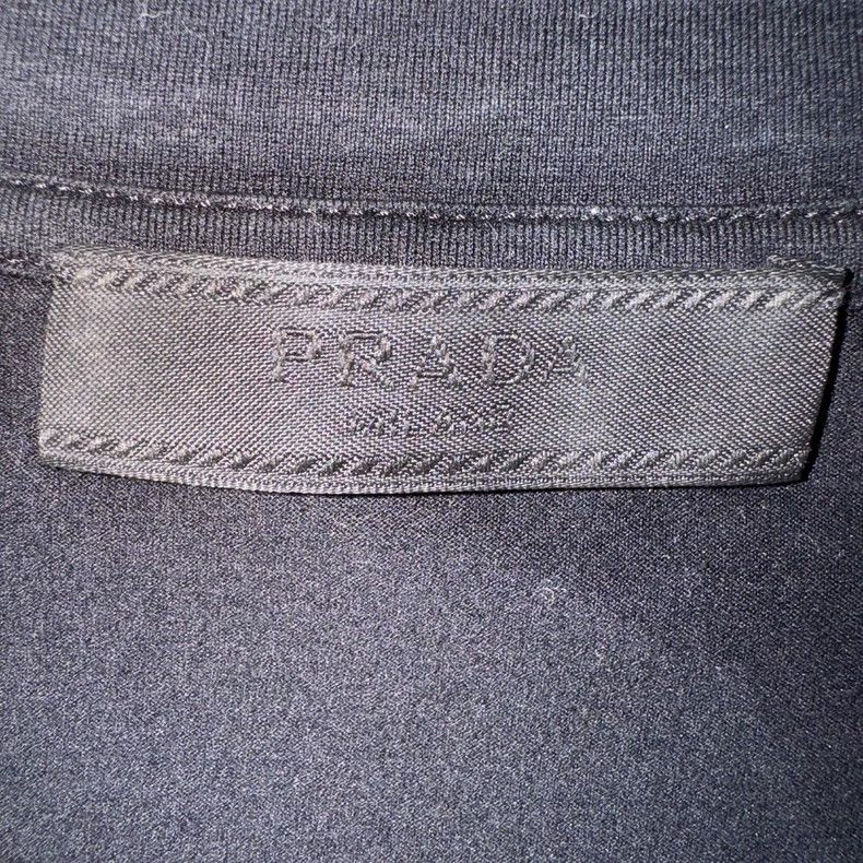 Prada Prada Black Nylon Logo Short Sleeve Shirt-yf Size US S / EU 44-46 / 1 - 5 Thumbnail
