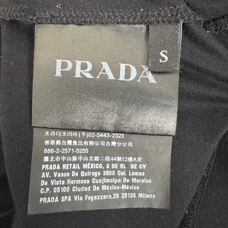 Prada Prada Black Nylon Logo Short Sleeve Shirt-yf Size US S / EU 44-46 / 1 - 6 Thumbnail