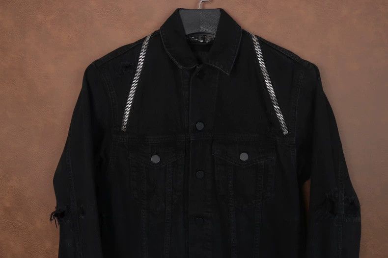 Alexander Wang Alexander Wang Black Denim Cold Shoulder Jacket-yf Size US XS / EU 42 / 0 - 2 Thumbnail