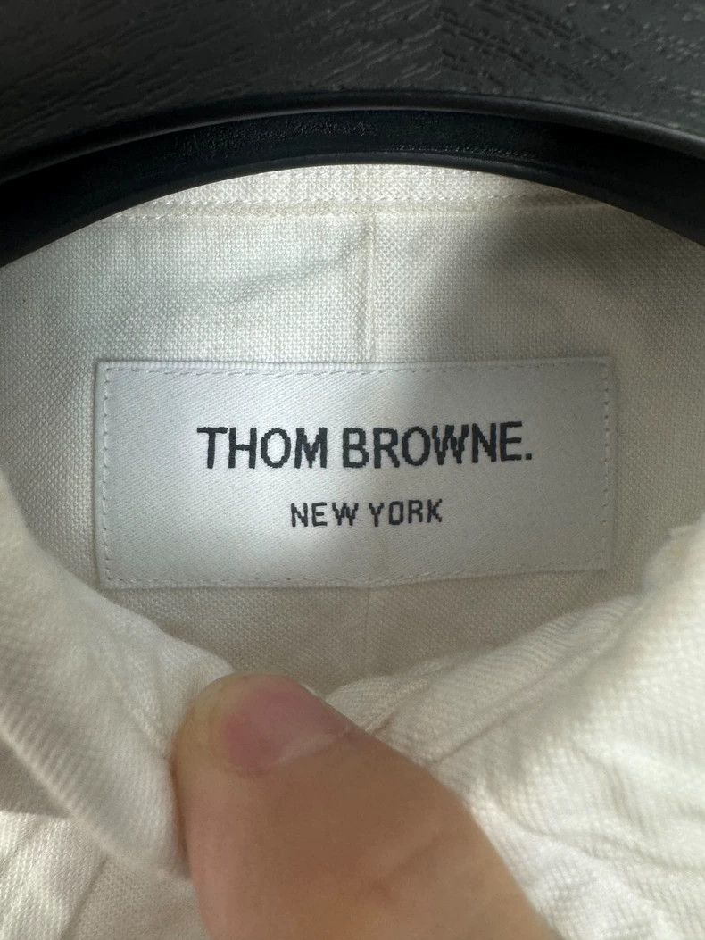 Thom Browne Thom Browne White Long Sleeve Shirt-yf Size US S / EU 44-46 / 1 - 5 Thumbnail