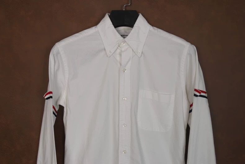Thom Browne Thom Browne White Long Sleeve Shirt-yf Size US S / EU 44-46 / 1 - 2 Thumbnail