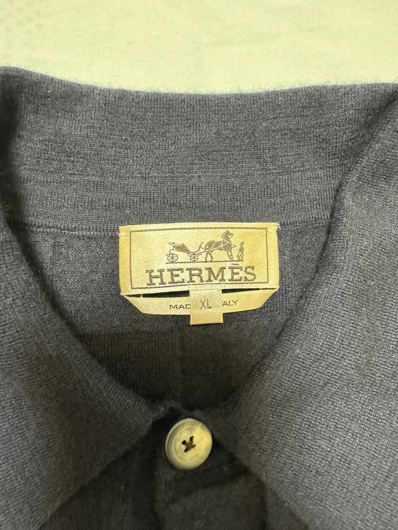 Hermes Hermes Cashmere Short Sleeve Polo-yf Size US XL / EU 56 / 4 - 6 Thumbnail