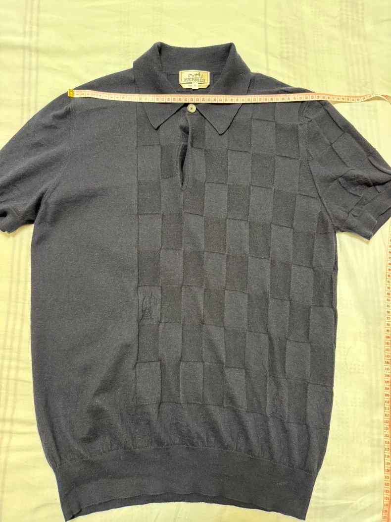 Hermes Hermes Cashmere Short Sleeve Polo-yf Size US XL / EU 56 / 4 - 3 Thumbnail