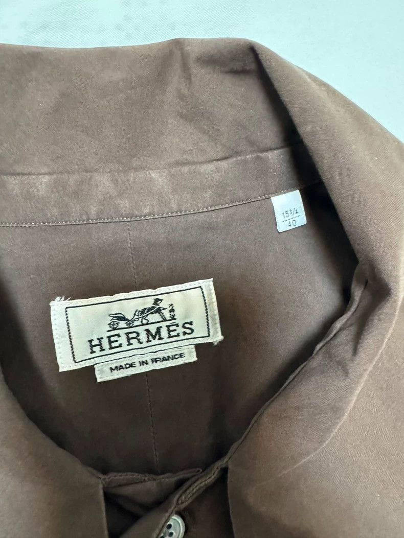Hermes Hermes Big Collar Shirt Jacket-yf Size US L / EU 52-54 / 3 - 7 Thumbnail