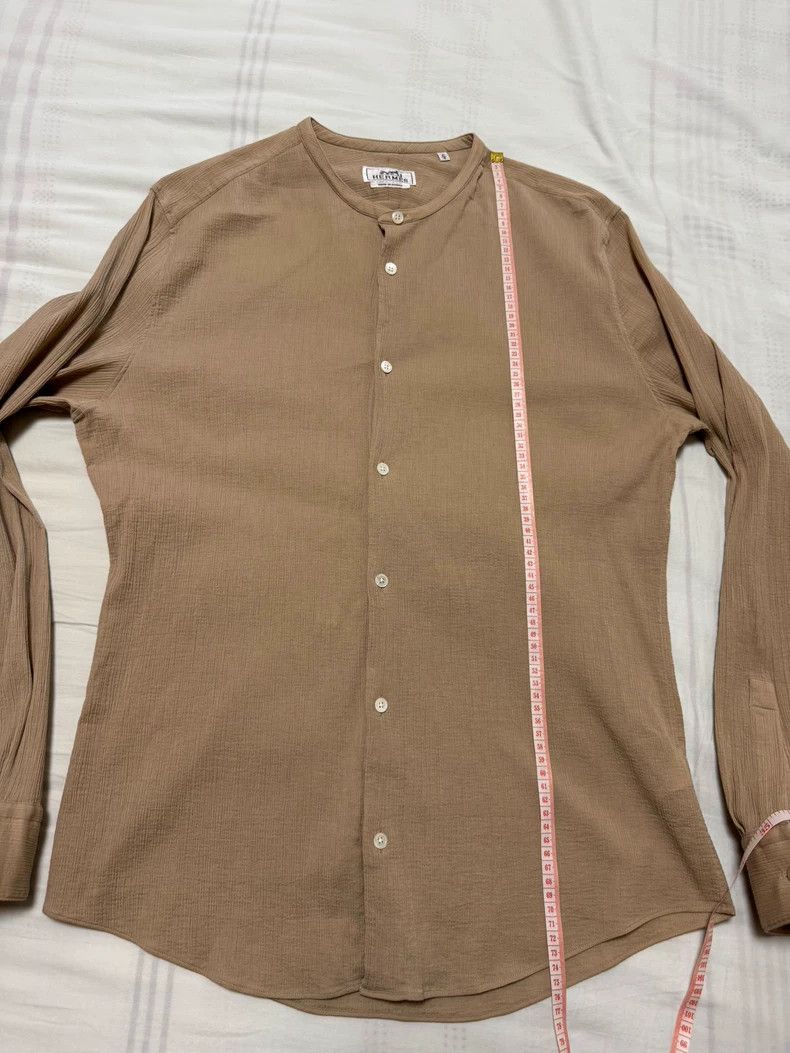 Hermes Hermes Beige Casual Button-Up Shirt-yf Size US L / EU 52-54 / 3 - 5 Thumbnail