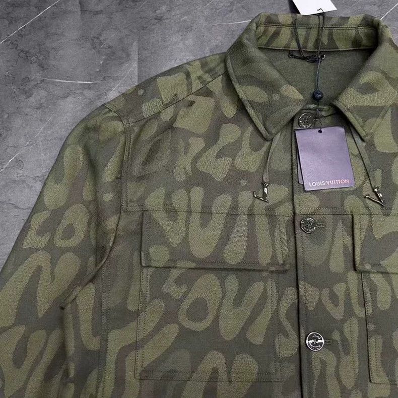 Louis Vuitton Louis Vuitton Green Logo Print Jacket-yf Size US XL / EU 56 / 4 - 3 Thumbnail