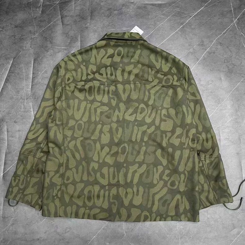 Louis Vuitton Louis Vuitton Green Logo Print Jacket-yf Size US XL / EU 56 / 4 - 2 Thumbnail