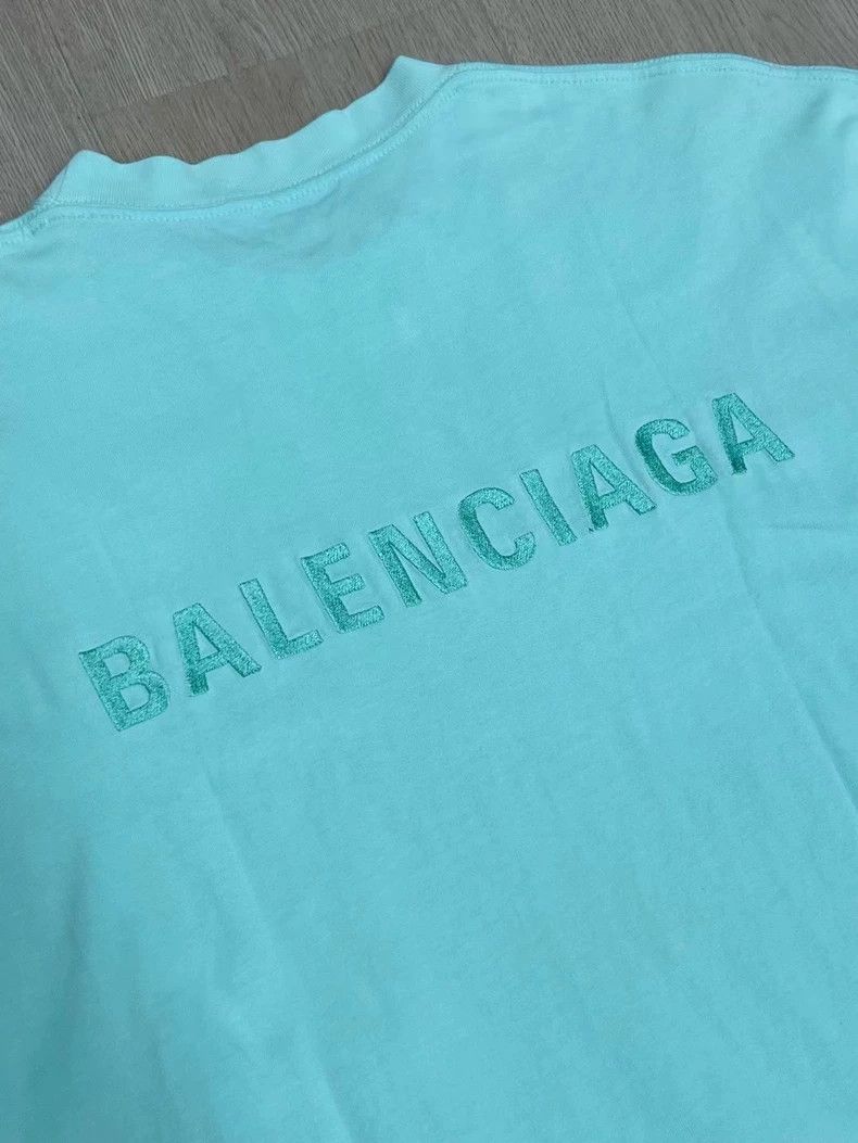 Balenciaga Balenciaga Mint Green Short Sleeve T-shirt-yf Size US L / EU 52-54 / 3 - 6 Thumbnail