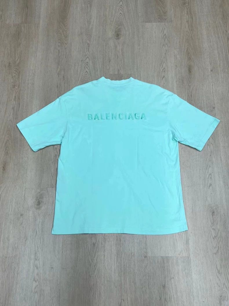 Balenciaga Balenciaga Mint Green Short Sleeve T-shirt-yf Size US L / EU 52-54 / 3 - 5 Thumbnail