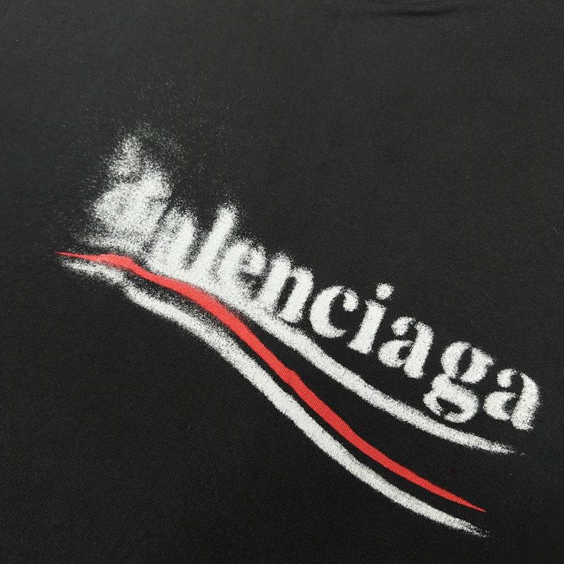 Balenciaga Balenciaga SS24 Distressed Coke Wave T-shirt-yf Size US M / EU 48-50 / 2 - 3 Thumbnail