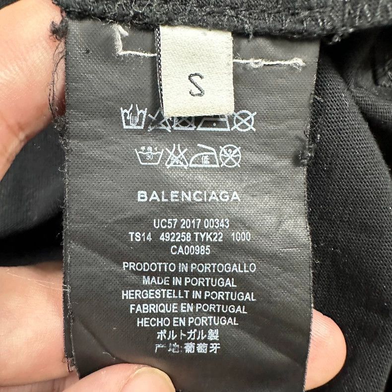 Balenciaga Balenciaga Washed Logo Short Sleeve T-Shirt-yf Size US S / EU 44-46 / 1 - 5 Thumbnail