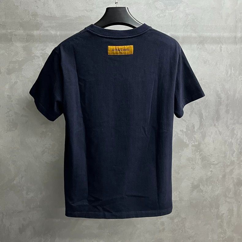 Louis Vuitton Louis Vuitton Navy Floral Embroidery Short Sleeve T-shirt-yf Size US S / EU 44-46 / 1 - 2 Thumbnail