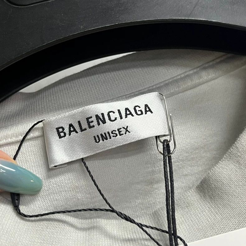 Balenciaga Balenciaga Gray Letter Print Short Sleeve T-shirt-yf Size US XS / EU 42 / 0 - 4 Thumbnail