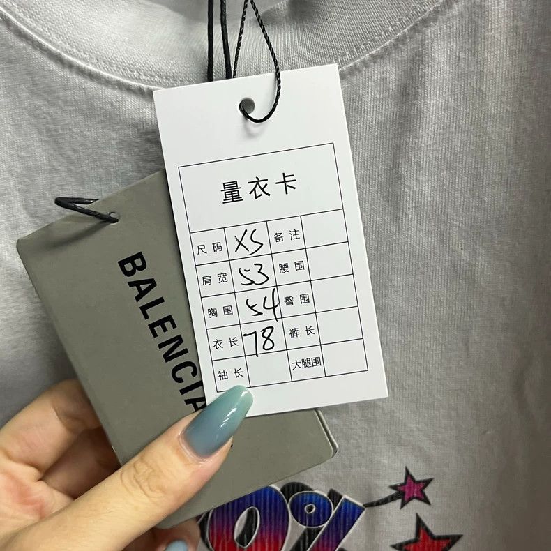 Balenciaga Balenciaga Gray Letter Print Short Sleeve T-shirt-yf Size US XS / EU 42 / 0 - 5 Thumbnail