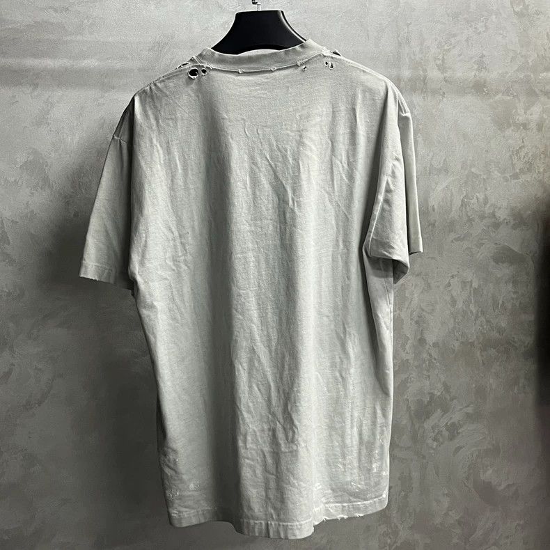Balenciaga Balenciaga Gray Letter Print Short Sleeve T-shirt-yf Size US XS / EU 42 / 0 - 2 Thumbnail
