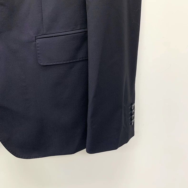 Ermenegildo Zegna Zegna Black Wool Collar Button Coat-yf Size US L / EU 52-54 / 3 - 4 Thumbnail