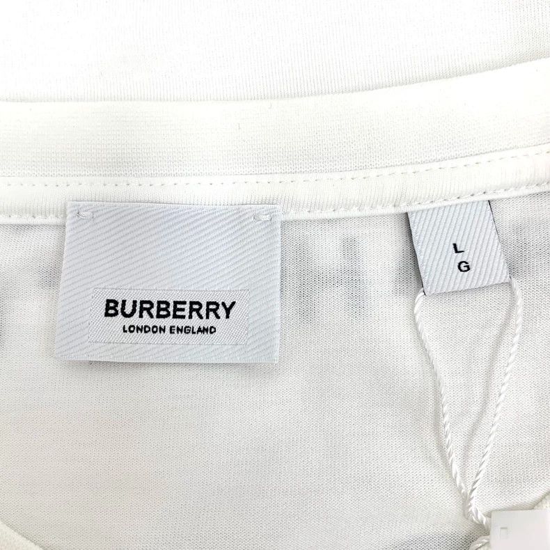 Burberry Burberry White Letter Print Cotton T-shirt-yf Size US L / EU 52-54 / 3 - 5 Thumbnail