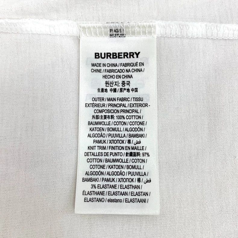 Burberry Burberry White Letter Print Cotton T-shirt-yf Size US L / EU 52-54 / 3 - 6 Thumbnail