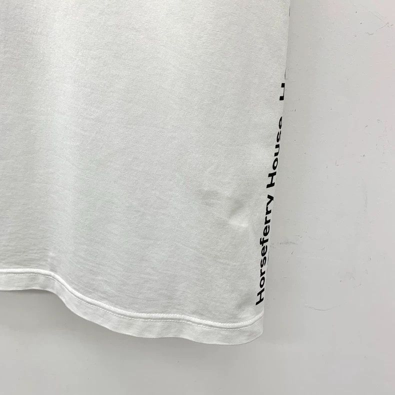 Burberry Burberry White Letter Print Cotton T-shirt-yf Size US L / EU 52-54 / 3 - 4 Thumbnail