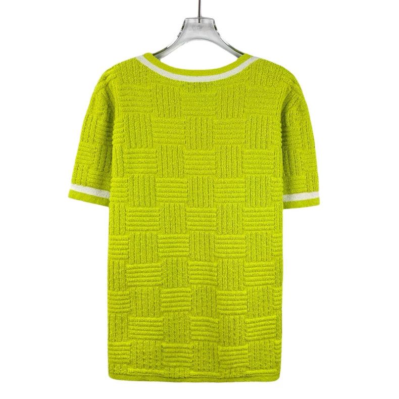 Bottega Veneta Bottega Veneta Green Cotton Short Sleeve T-shirt-yf Size US M / EU 48-50 / 2 - 2 Thumbnail