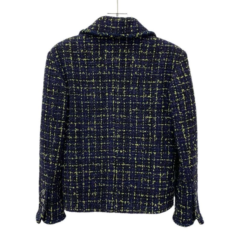Chanel Chanel Blue Tweed Long Sleeve Jacket-yf Size US XXS / EU 40 - 2 Thumbnail