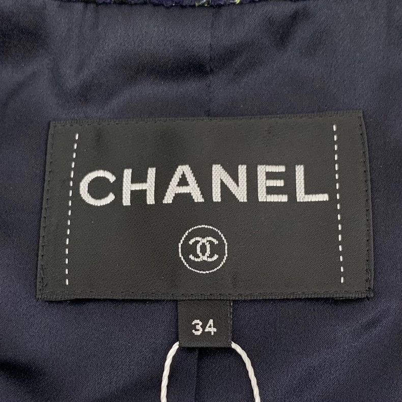 Chanel Chanel Blue Tweed Long Sleeve Jacket-yf Size US XXS / EU 40 - 5 Thumbnail