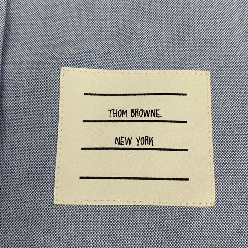 Thom Browne THOM BROWNE Light Blue Cotton Shirt-yf Size US XL / EU 56 / 4 - 5 Thumbnail