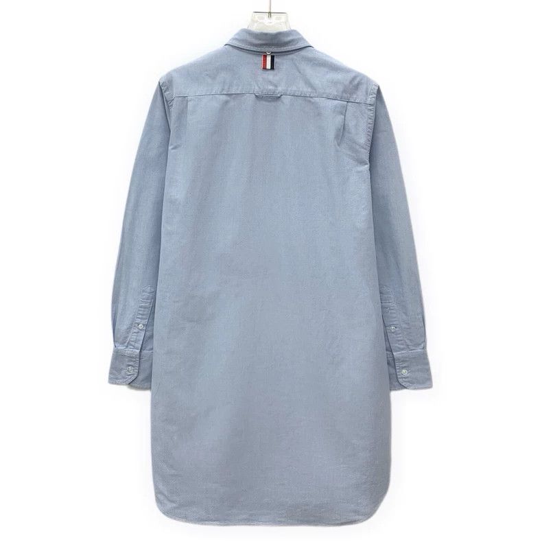 Thom Browne THOM BROWNE Light Blue Cotton Shirt-yf Size US XL / EU 56 / 4 - 2 Thumbnail