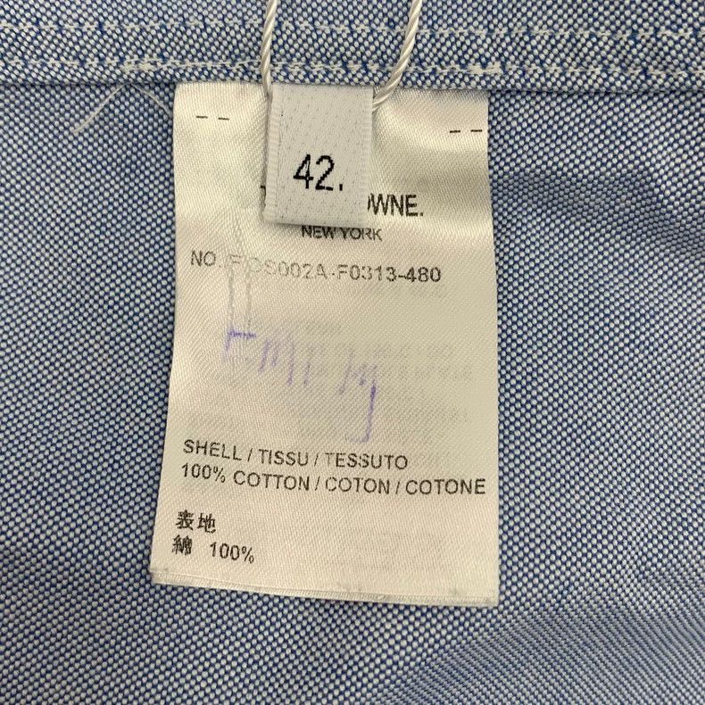 Thom Browne THOM BROWNE Light Blue Cotton Shirt-yf Size US XL / EU 56 / 4 - 7 Thumbnail