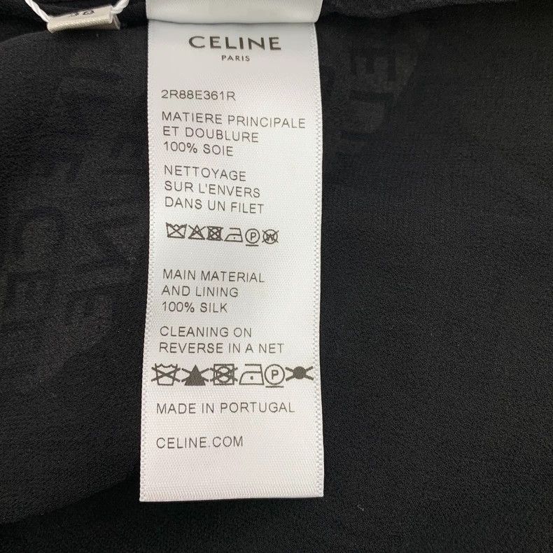 Celine Celine Camo Logo Silk Short-Sleeve Dress-yf Size US 38 / EU 54 - 8 Thumbnail