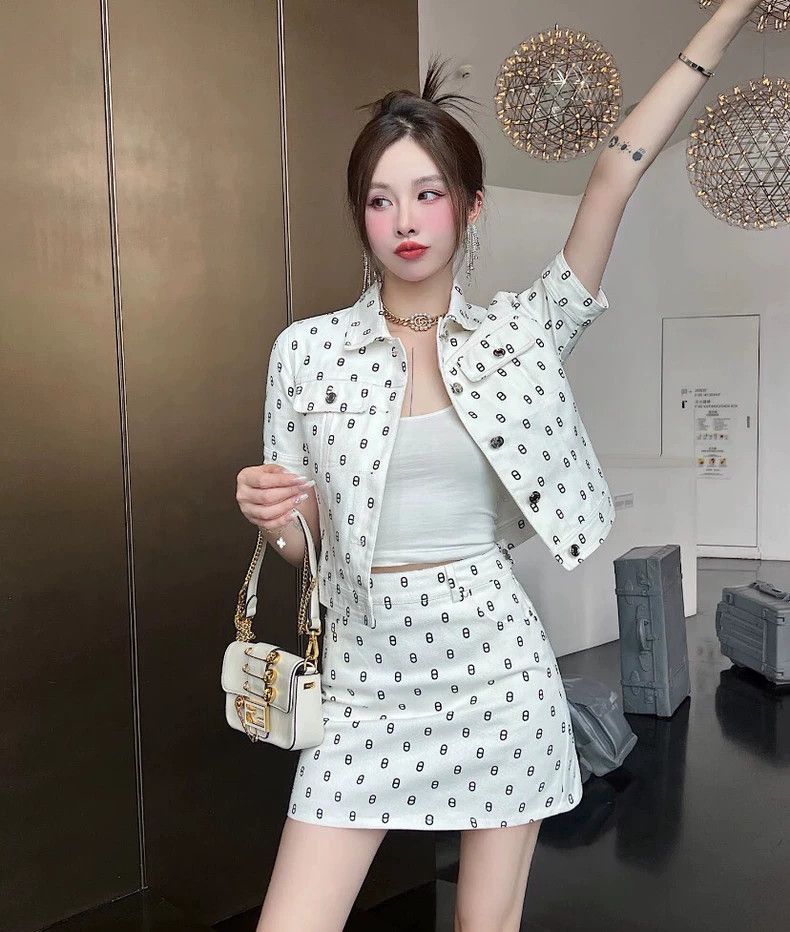 Hermes Hermes White Cotton Denim Skirt-yf Size US 38 / EU 54 - 8 Thumbnail