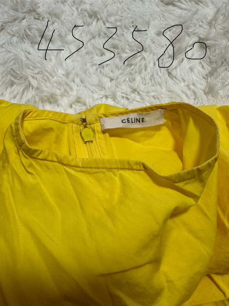 Celine Celine Yellow Sleeveless Blouse Top-yf Size US XS / EU 42 / 0 - 3 Thumbnail