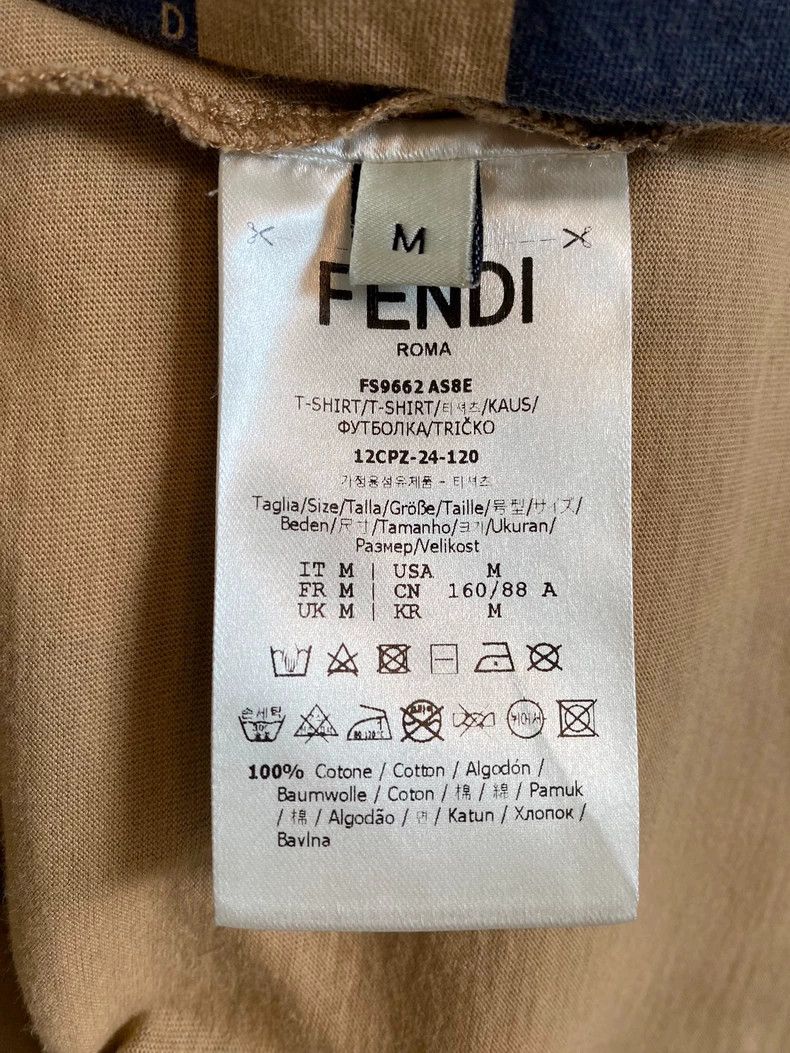 Fendi Fendi Striped Logo Short Sleeve T-shirt-yf Size US M / EU 48-50 / 2 - 5 Thumbnail