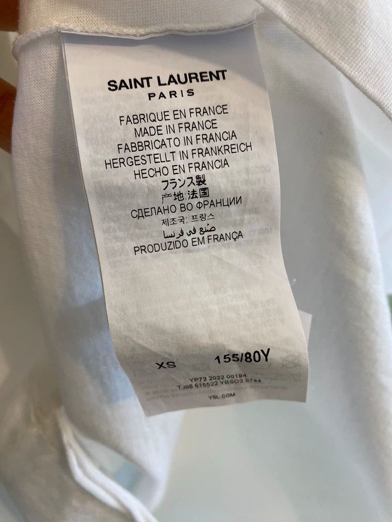 Saint Laurent Paris Saint Laurent Heart Letter Short Sleeve T-Shirt-yf Size US XS / EU 42 / 0 - 6 Thumbnail