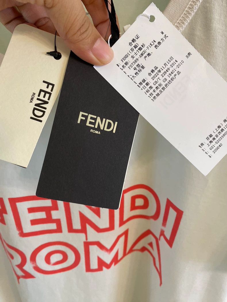 Fendi Fendi Roma Logo Short Sleeve T-Shirt-yf Size US M / EU 48-50 / 2 - 2 Thumbnail
