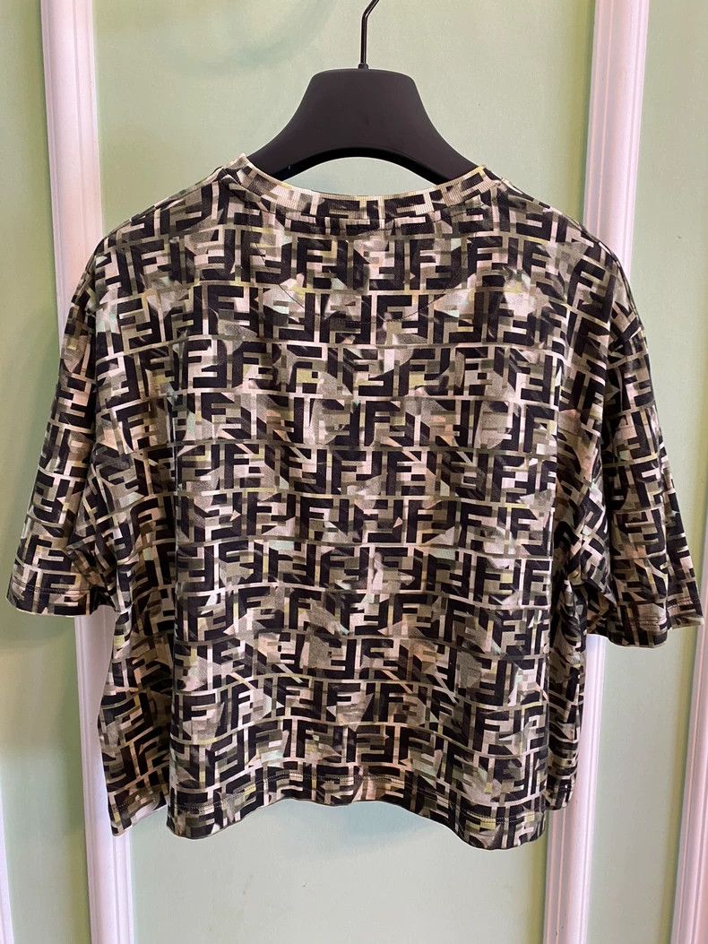 Fendi Fendi Double F Logo Short Sleeve T-Shirt-yf Size US M / EU 48-50 / 2 - 2 Thumbnail